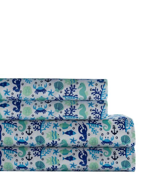Hotel Coastal Easy Care Print Sheet Set