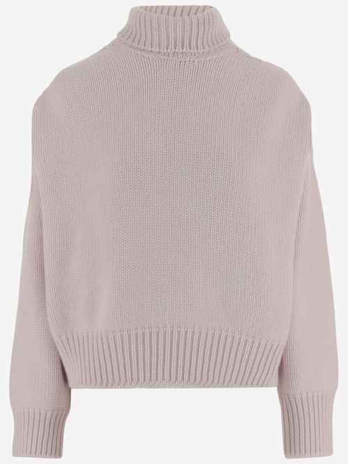 Cashmere Turtleneck Sweater — Pink