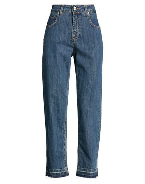 Woman Jeans Blue Size S Cotton, Elastane