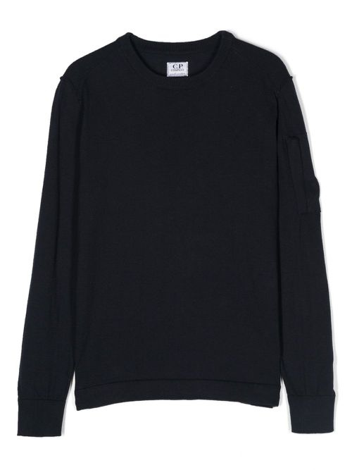 Lens-embellished jumper - Blue