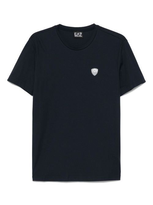 Ea7 Emporio Armani logo-patch T-shirt - Blue