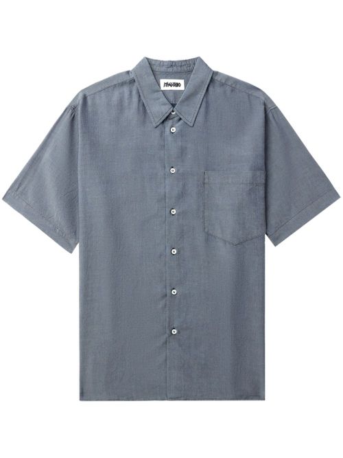 Logo-print lyocell shirt - Grey