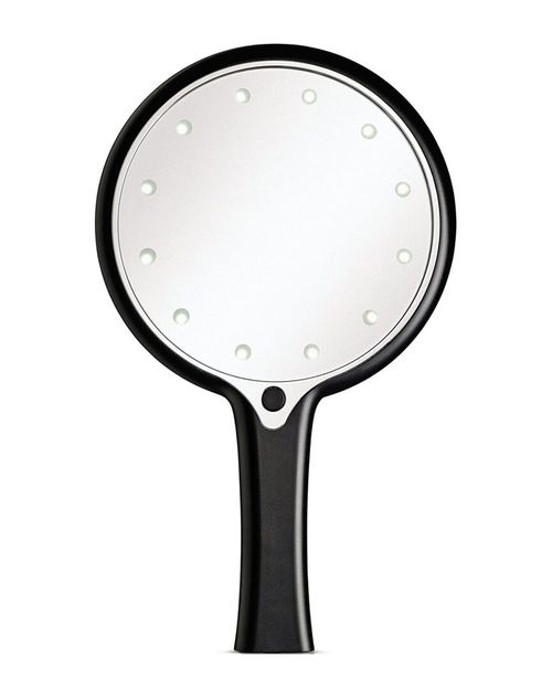 12 Led Lighted Hand Held Cosmetic Mirror