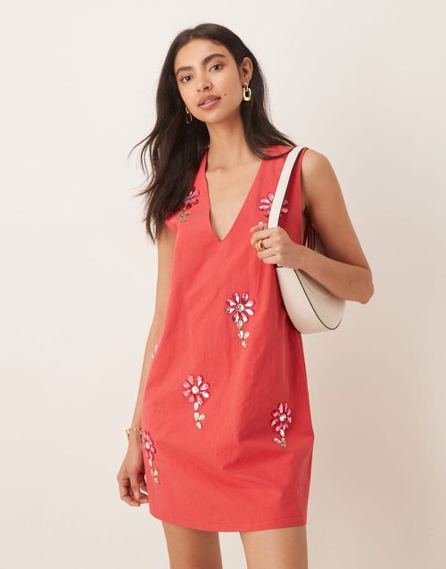 Field Gem mini dress in red