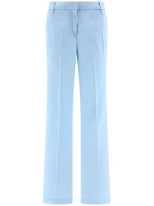 Pressed-crease straight-leg trousers - Blue
