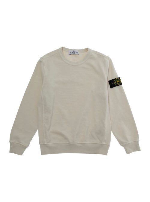 Logo-Patch Cotton Sweatshirt — White