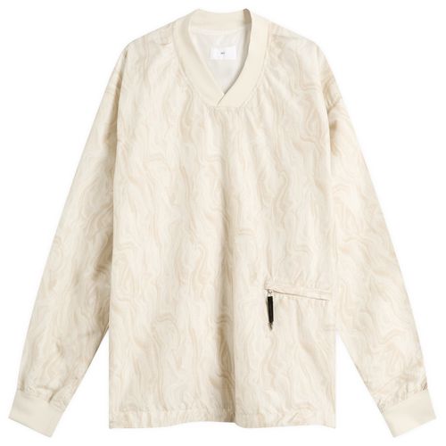 Women's V-Neck Ripstop Pullover in Off White