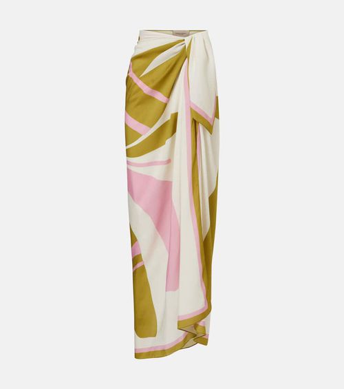 Balearic printed beach cover-up