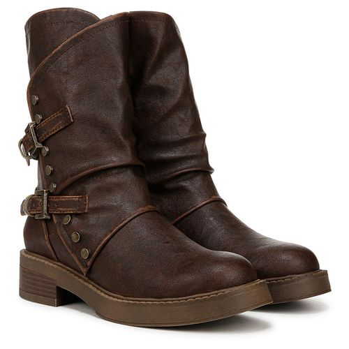Women's Venice Cuff Moto Boots (Brown)