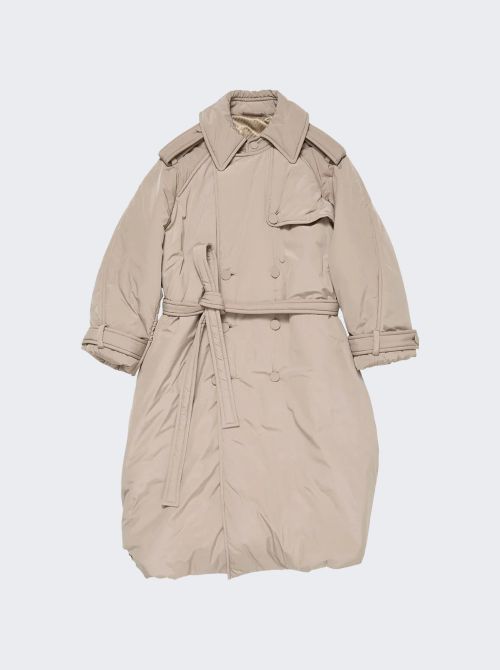 Padded Trench Coat Almond Brown