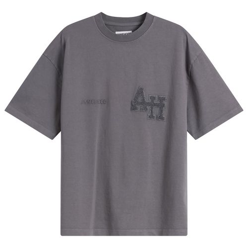 Men's College T-Shirt Washed Black