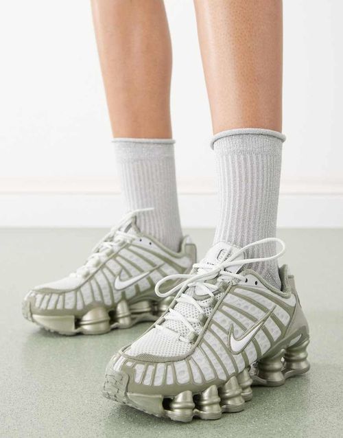 Shox TL sneakers in light green