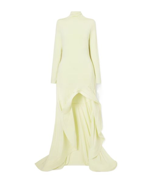 Asymmetric crepe jersey dress