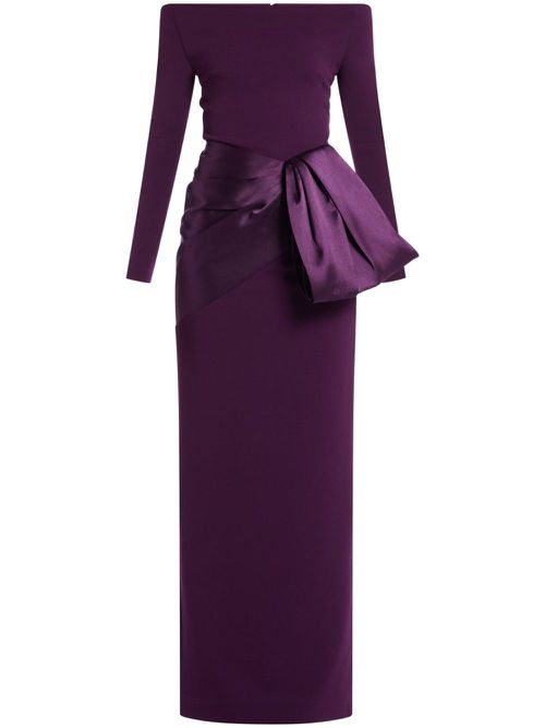 Kori off-shoulder gown - Purple
