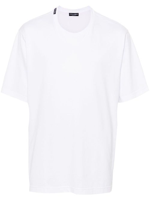 Round-neck cotton T-shirt - White