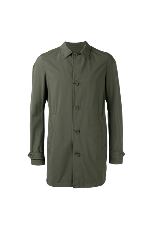 Nylon Overshirt Coat — Green