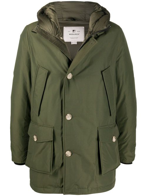 Padded button jacket - Green