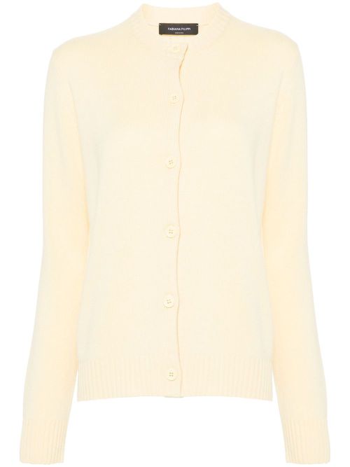 Perforated-detail cardigan - Yellow