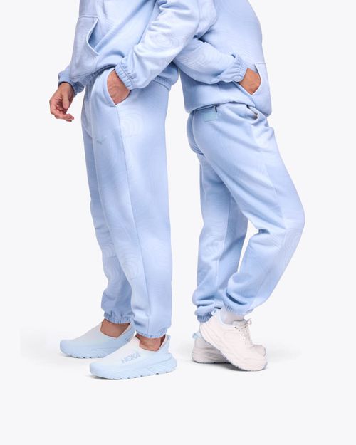 HOKA Essential Jogger Pants in Blue Cloud Topo