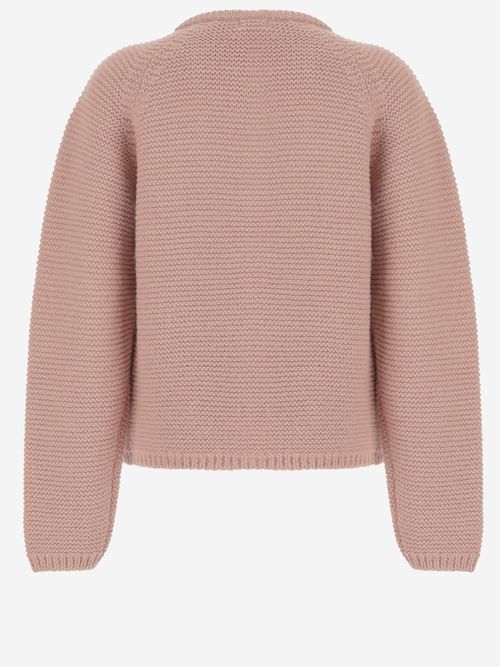 Alpaca Blend Knit Cardigan — Pink