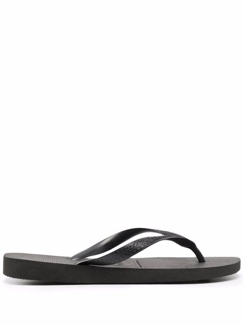 Top logo-embossed flip flops - Black