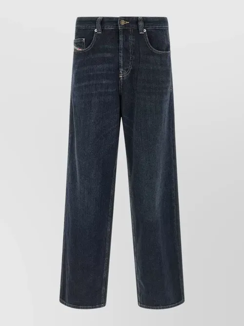 Diesel - 2001 d-macro low-rise wide-leg straight-leg jean