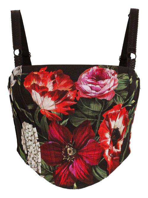 Dolce & Gabbana floral-print top - Black