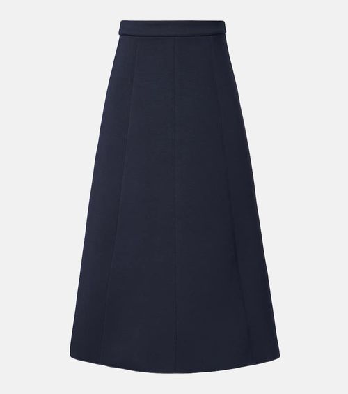 Brunate paneled midi skirt