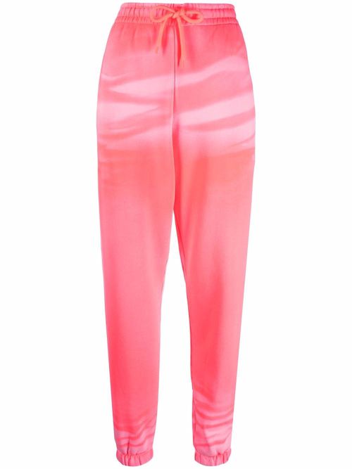 Garment-dyed lounge track trousers - Pink