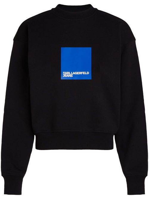 Logo-print organic-cotton sweatshirt - Black