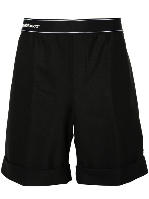 Twill-weave tailored shorts - Black