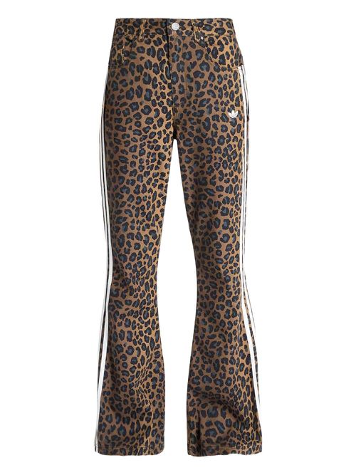 Adidas leopard-print trousers - Brown