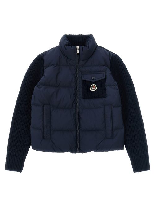 Virgin Wool and Cashmere Hybrid Down Jacket — Navy