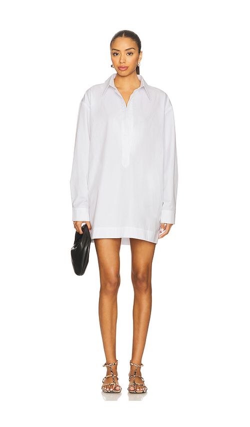 EAVES Yohanne Shirt Dress in White. - XS also in L, M, S