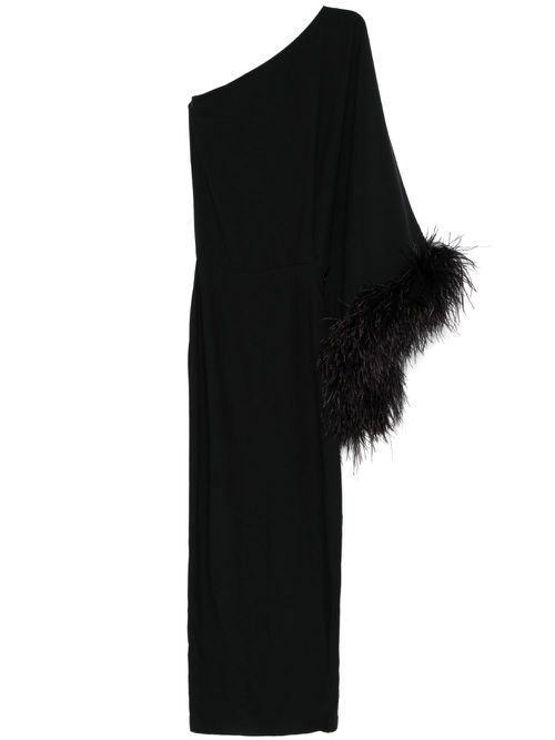Feathered Eternity maxi dress - Black