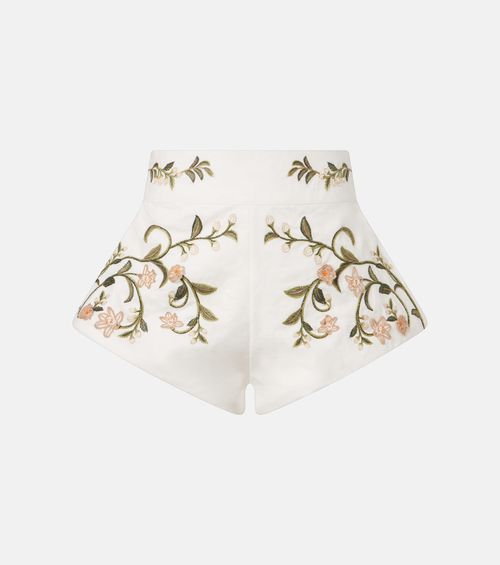 Gatti embroidered linen shorts
