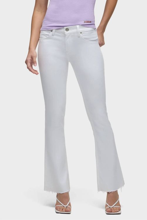 Nico Midrise Bootcut Barefoot Jean In White