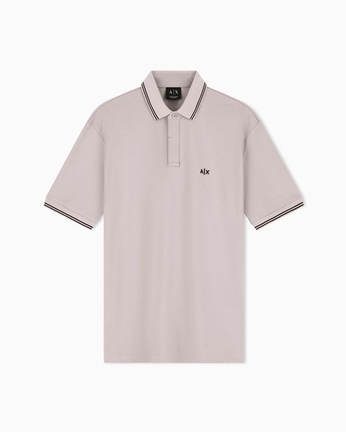 Regular fit polo shirt in stretch cotton piquet