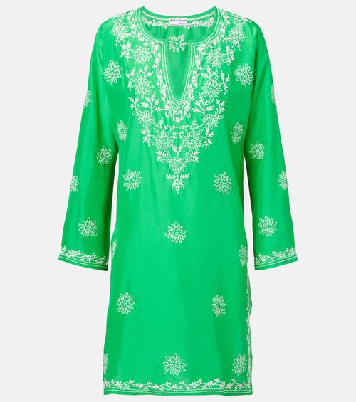 Embroidered silk tunic
