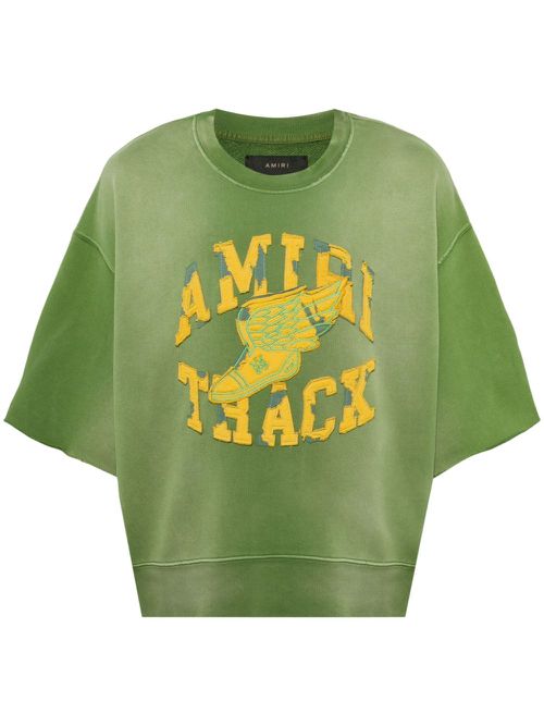 Crew-neck short-sleeve sweatshirt - 310 GREEN