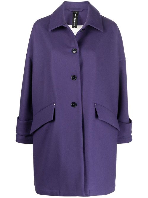 HUMBIE wool overcoat - Purple