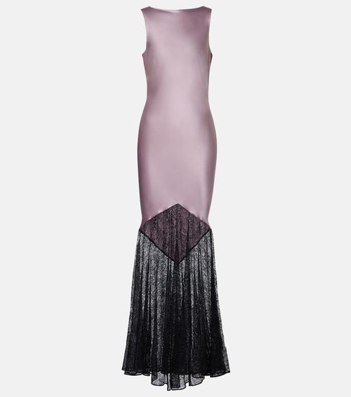 Silk-blend gown