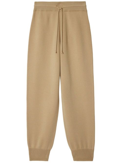 Wool-blend track pants - Brown