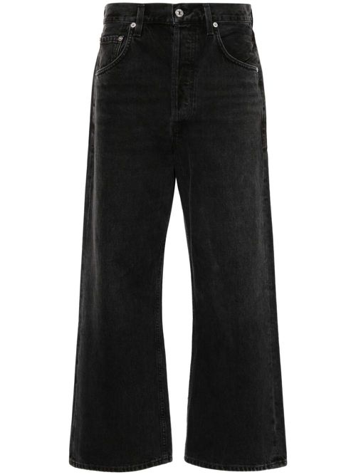 Gaucho wide-leg jeans - Black