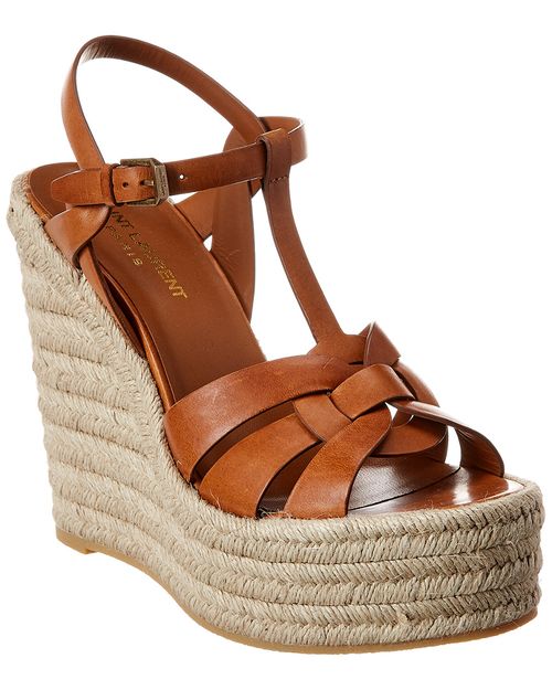Tribute 85 Leather Espadrille Wedge Sandal