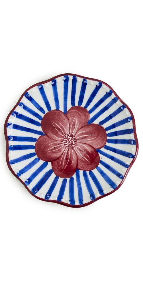 Etched Flower Dessert Plate Etched Flower Multi One Size
