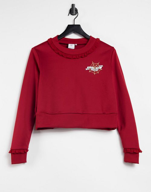 X Charlotte Olympia crop sweatshirt in red