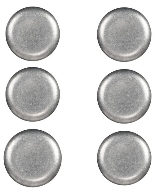 Set of 6 Moab Stainless Steel Coupe Dinnerware: 11.75in Round Plate
