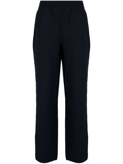Wool-blend track pants - Blue