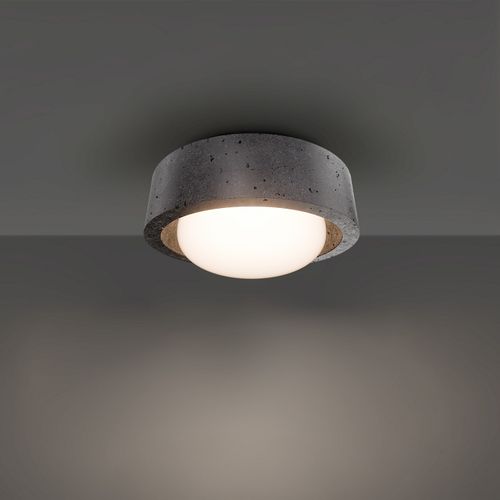 Basalt Stone Black LED Flush Mount from the Tane Collection